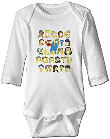 Cotton Cute Muppet Alphabet Smile Letters Simpson Baby Onesie Bodysuits