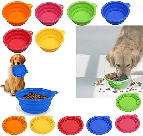 New Portable Collapsible Silicone Cat Dog Pet Feeding Bowl Water Dish Feeder no.0