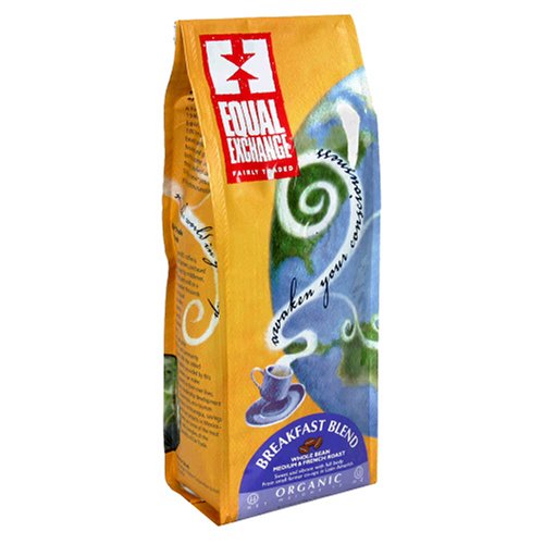 Equal Exchange Organic Coffee, Breakfast Blend, Whole Bean, 12-Ounces (Pack of 3) by Equal Exchange