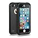 iPhone 5 Waterproof Case, Merit IP68 Standard Protection Dirt-poof Shockproof Snow-proof and Waterproof Case for iPhone 5s/5/SE (Black)