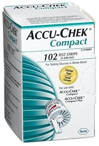 ACCU-CHEK Compact Test Strips, 102-Count Box