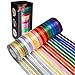 20 Colors 300 Yard Satin Ribbon -18 Silk Ribbon Rolls & 2 Glitter Metallic Ribbon Rolls, 2/5
