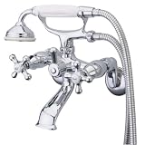 Kingston Brass KS265C Clawfoot Tub Wall Mount Faucet, Polished Chrome