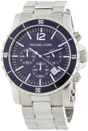 Michael Kors Men's MK8123 Silver and Blue Madison Watch On Sale