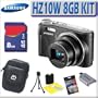 Samsung HZ10W 10.2MP 10X 2.7in. LCD 24mm Wide Angle Digital Camera Black with 8GB Accessory Bundle