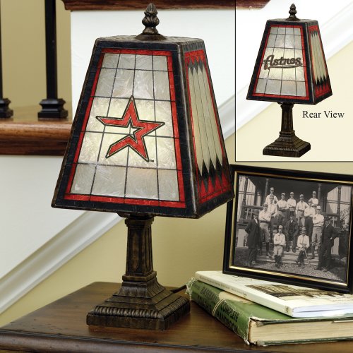 Houston Astros Memory Company Art Glass Table Lamp MLB Baseball Fan Shop Sports Team Merchandise