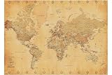 World Map - Vintage Style - Giant Poster - 100cm x 140cm