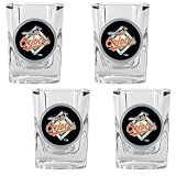 Baltimore Orioles MLB 4pc Square Shot Glass Set