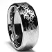 8MM Laser Etched Tungsten Carbide Ring With Design sizes 7 to 13