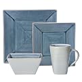 Square Lines 16-pc. Dinnerware Set - Denim