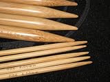 15 sizes 7 inches bamboo double pointed DP knitting needles US 0 - 15 (5 needles per size, you will get 75 needles total)