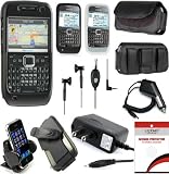 10 in 1 Accessories Bundle for Nokia E71 E71x AT&T Protector Case Skins Car Charger Holster Hands Free
