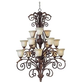 Maxim Lighting 24107CFGF 15 Light Beaumount Chandelier, Golden