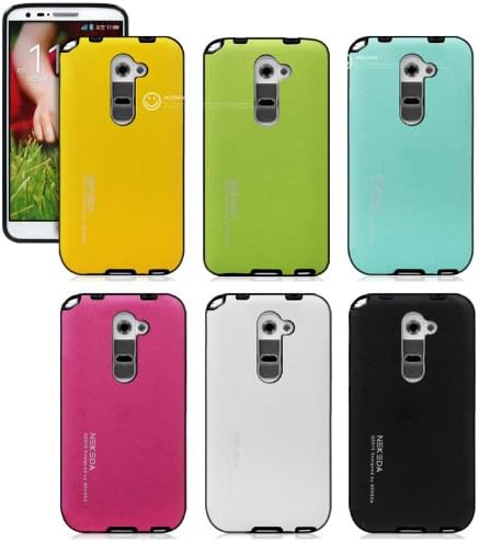Nekeda PT Saffiano PU Leather Pattern Jelly Case for LG Optimus G2 D801,D802,D803 Tmobile,At&t (Hot Pink)