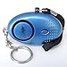 Metallic Blue Mini Minder Loud Personal Staff Panic Rape Attack Safety Security Alarm with Flashlight 140db - Secured by Design Approved (UK Police Preferred Specification)