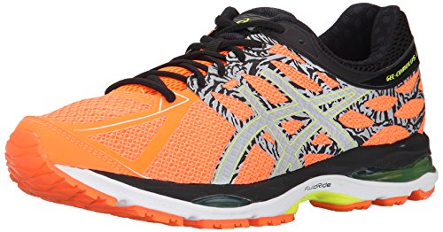 ASICS Men's Gel Cumulus 17 Lite Show Running Shoe, Hot Orange/Flash Yellow/Black, 10 M US