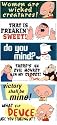 Family Guy Car Bumper Stickers SET of 6 Stewie Brian Etc...
