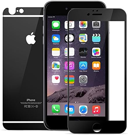 [Mark8] 9H F/B Chrome Tempered Glass Screen Protector For iPhone 6 Plus 6s Plus -Black