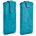 Original Blumax &reg; Ledertasche Wished T&uuml;rkis f&uuml;r Prada phone by LG 3.0 Smartphone mit R&uuml;ckzugfunktion , Handytasche , Case , H&uuml;lle , Etui , Slide , Display Schutz , Secure