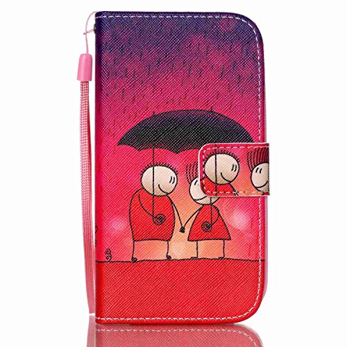 NOTE 5 Case, [Kickstand] Premium PU Leather Wallet Flip Cover, Detachable Wrist Strap Phone Cover Card Holder For Samsung Galaxy Note 5 [Umbrella]+1 Stylus and Screen film
