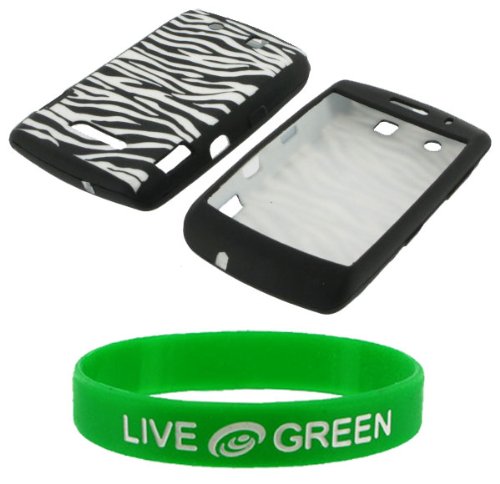 Zebra Design Premium Silicone Skin Case Cover for Blackberry Storm 9530 9500 (BlackBerry NOT Included)