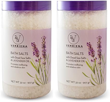 2 Pack Dead Sea Salt With Lavender Essential Oil Epsom Bath Salt With Dead Sea Salt Minerals