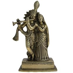Brass Figurines Lord Krishna and Radha