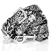 "The Wild Thing" 227 Swarovski crystals jewelled Python Skin PatternDog Collar and Leash Set -Black / Medium