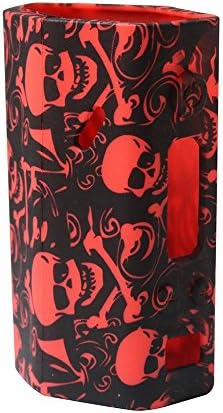Silicone Case for Wismec Reuleaux RX200 Skin Sleeve Cover Wrap (Red Skull)