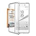 Orzly® Fusion Bumper Case Cover Shell for Sony Xperia Z5 Premium (Largest Version of 2015 Phablet Model) - Protective Hard Cover with Impact Absorbing Transparent Rubber Rim & 100% Clear Back Panel