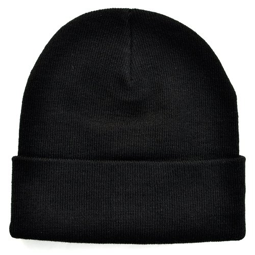 Schwarze warme Winter Strickmütze