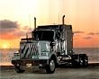 Lt Blue Western Star tractor trailer trucker Art Print - 16x20