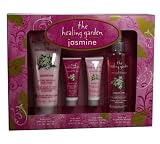 The Healing Garden Jasmine Theraphy By Coty For Women. Gift Set ( Sensual Body Mist 7.0 Oz + All Day Moisture Body Lotion 7.0 Oz + All Day Moisture Body Lotion 0.75 Oz + Body Wash .75 Oz)