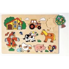 Goki 57995 - Steckpuzzle Bauernhof VI