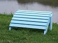 White Painted 7 Slat Cedar Adirondack Ottoman