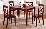 Set of 2 Solid Wood Cross Back Dining Chairs