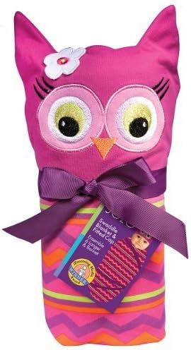 Sozo Baby-girls Newborn Girls Owl Swaddle Blanket and Cap Set, Pink/Purple, One Size by Sozo Baby