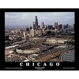 Chicago: Soldier Field, Chicago Bears Art Poster Print by Mike Smith, 10x8 Art Poster Print by Mike Smith, 10x8