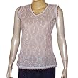 Embroidered Top Cotton Sleeveless Kurti Size S