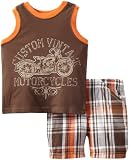 Little Rebels Baby-Boys Infant 2 Piece Custom Vintage Motorcycles Short Set