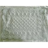 Quilted Cotton French Scalloped Placemats - Set of 6 ~ 4 colors to choose from