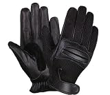 Black Leather and Mesh Ultra Riding Gloves