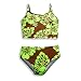 405 South by Anita G Designer Clothes - Toddler Girls 2 Piece Tankini Bathing Suit, Brown, Lime
