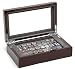 16 Pair Chocolate Cufflinks Collector's Storage Case