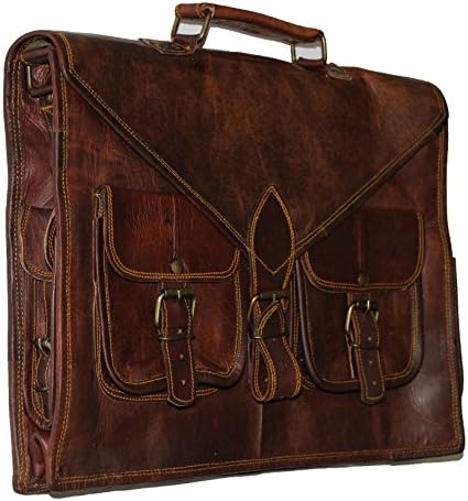 Grit Leather Leather Handmade Vintage Style Messenger/ Briefcase