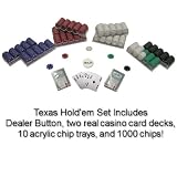 1000 SUITED 11.5 g Poker Chips Texas Hold em Set
