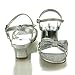 Children's Metallic Glitter Open Toe Bow Slingback Small Block Heel Sandals