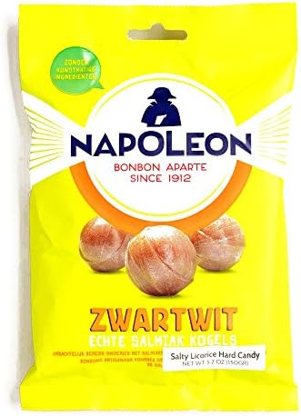 Napoleon Zwart wit Kogel Licorice Candy 5.29 oz each (6 Items Per Order)