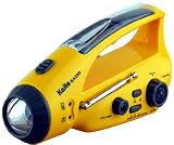 Kaito KA288 3-LED Solar/Wind-up Flashlight with AM/FM Radio