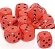 Opaque 16mm d6 Orange/black Pipped Dice